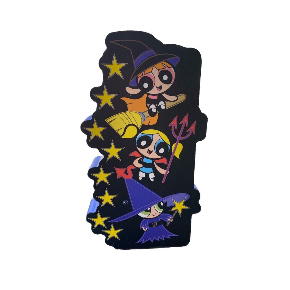 The PowerPuff Girls Halloween Witch Wall Art Blossom Buttercup Bubbles Decor